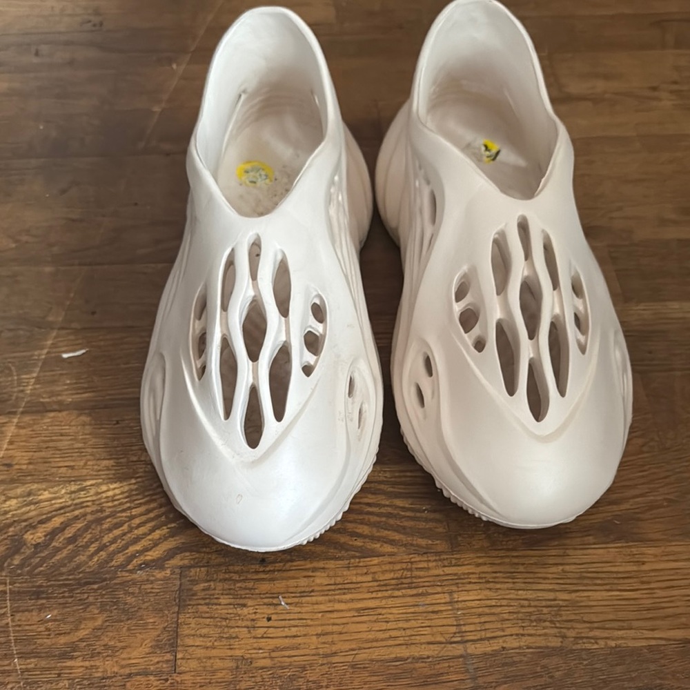 Cream Slip-On Shoes with Cut-Out Design